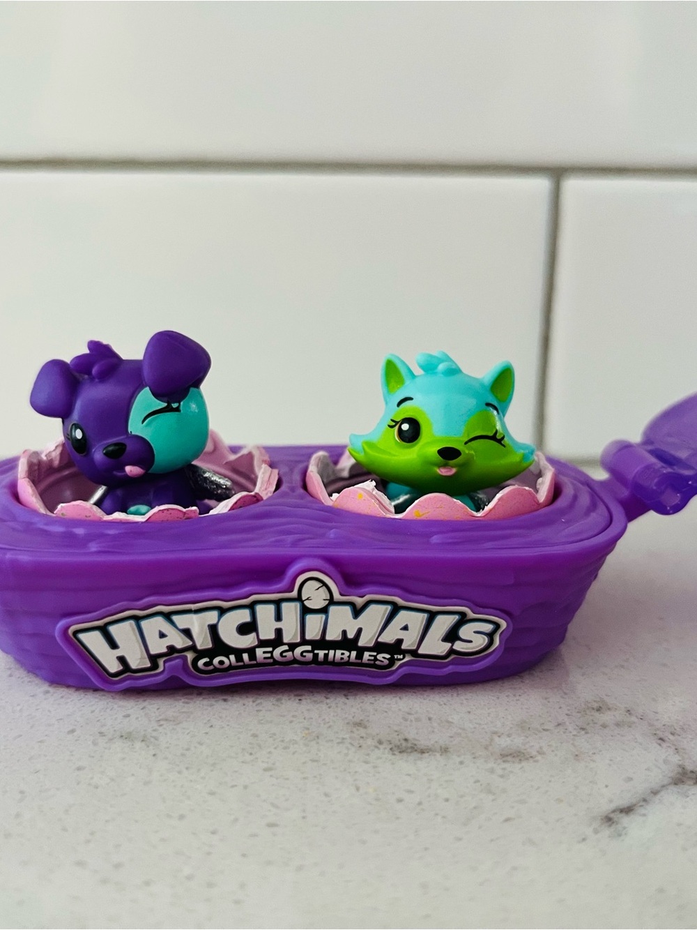 Hatchimals CollEGGtibles Purple Nest with Two Hatchimals